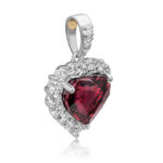 Rhodolite Pendant with Diamonds