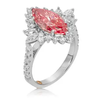 Marquise Cut Pink Diamond Ring